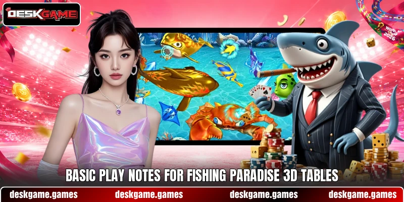 Basic play notes for Fishing Paradise 3D tables