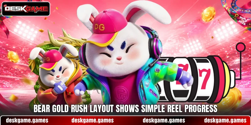 Bear Gold Rush layout shows simple reel progress Bear Gold Rush layout shows simple reel progress
