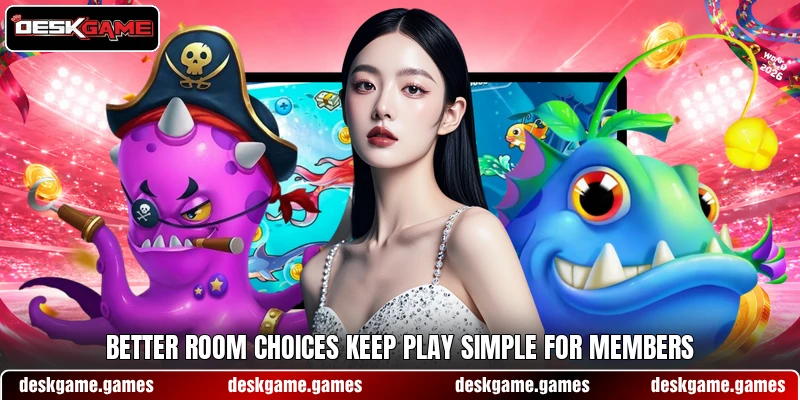 Better room choices keep play simple for members