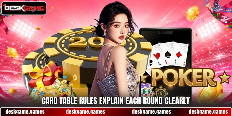 Card table rules explain each round clearly
