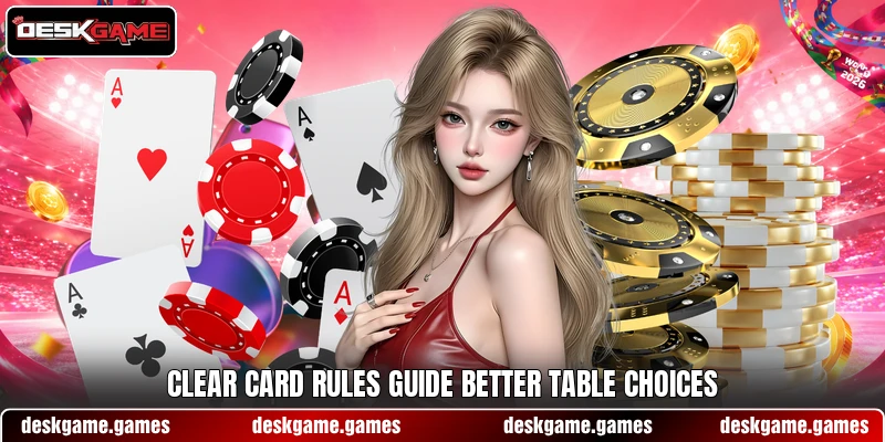 Clear card rules guide better table choices Clear card rules guide better table choices