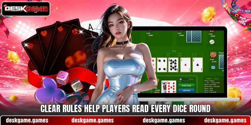 Clear rules help players read every dice round