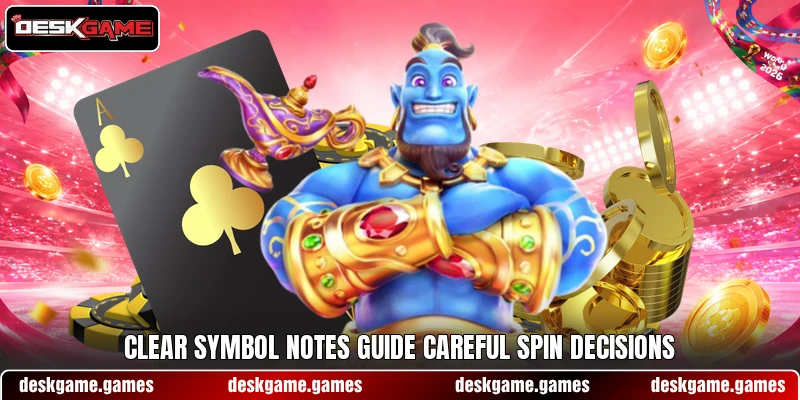 Clear symbol notes guide careful spin decisions Clear symbol notes guide careful spin decisions