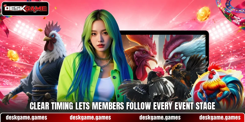 Clear timing lets members follow every event stage