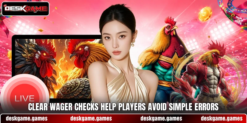 Clear wager checks help players avoid simple errors