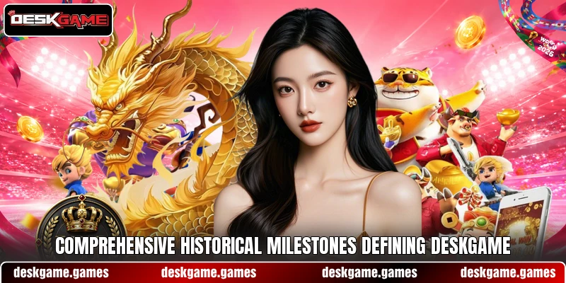Comprehensive historical milestones defining DESKGAME