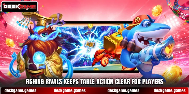 Fishing Rivals keeps table action clear for players Fishing Rivals keeps table action clear for players