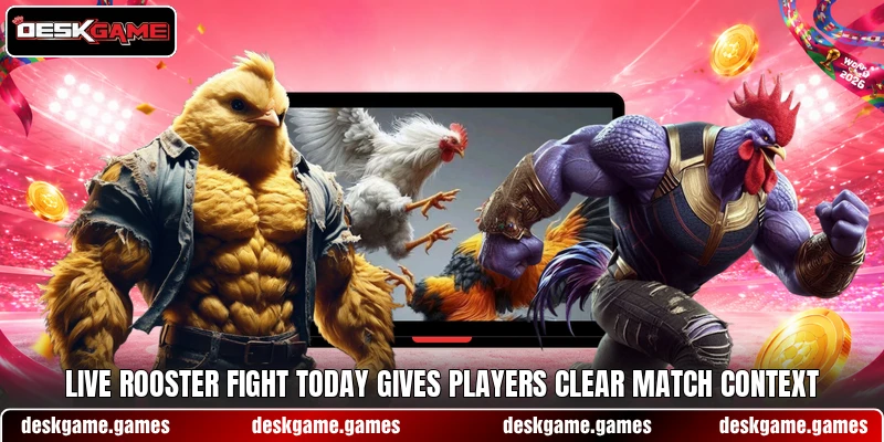 Live rooster fight today gives players clear match context