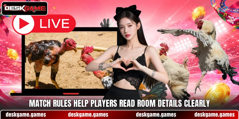 Match rules help players read room details clearly Match rules help players read room details clearly