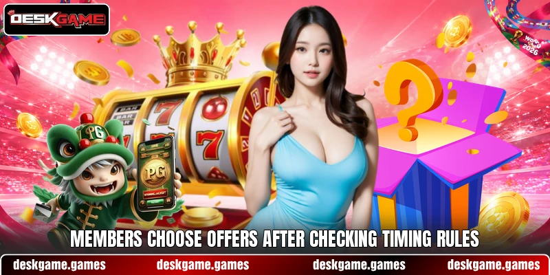 Members choose offers after checking timing rules