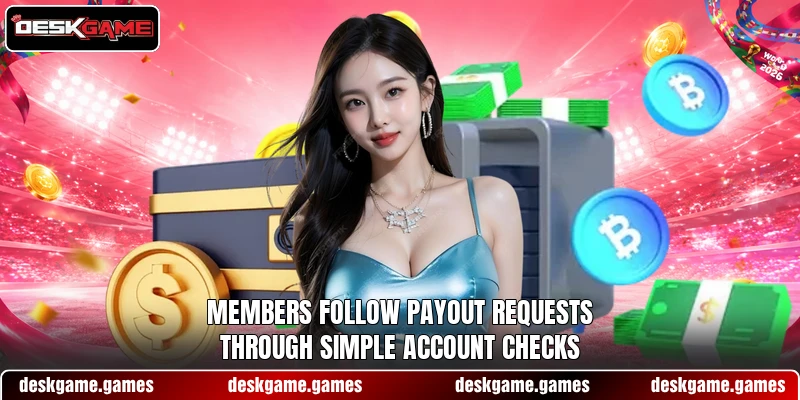 Members follow payout requests through simple account checks