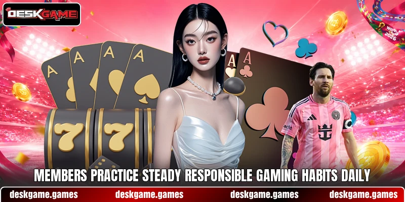 Members practice steady responsible gaming habits daily