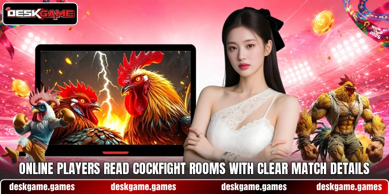 Online players read cockfight rooms with clear match details