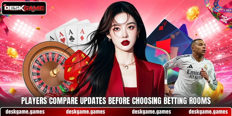 Players compare updates before choosing betting rooms