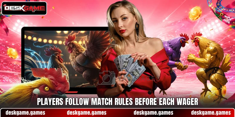 Players follow match rules before each wager Players follow match rules before each wager