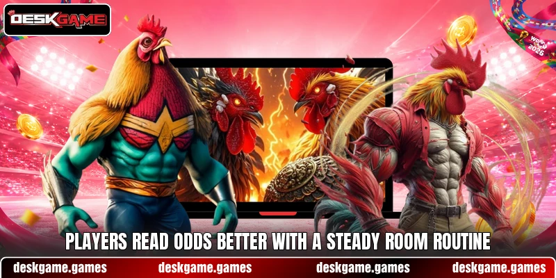 Players read odds better with a steady room routine