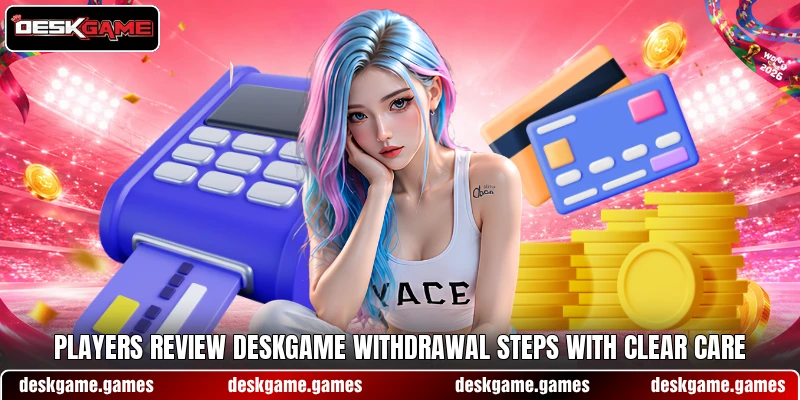 Players review DESKGAME withdrawal steps with clear care