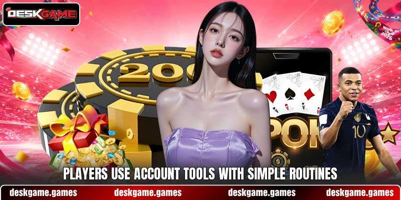 Players use account tools with simple routines