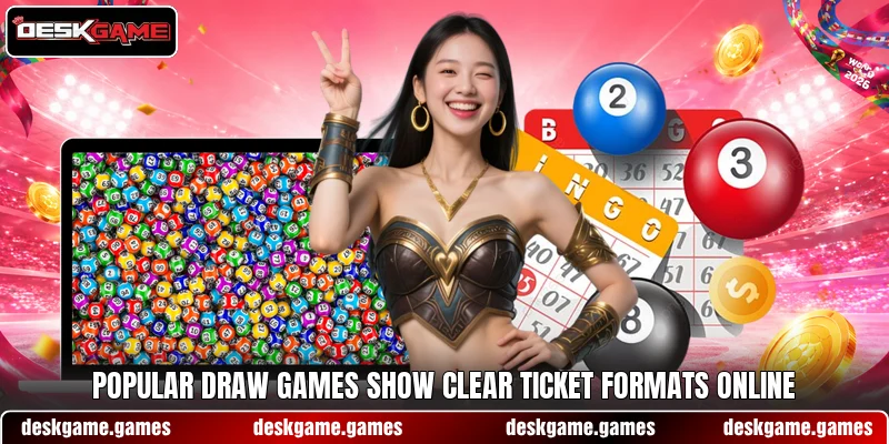 Popular draw games show clear ticket formats online