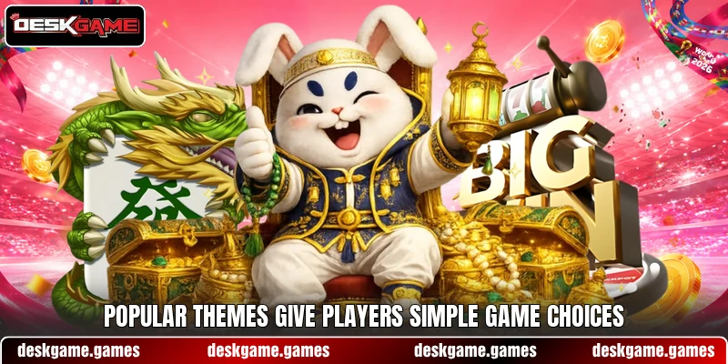 Popular themes give players simple game choices Popular themes give players simple game choices
