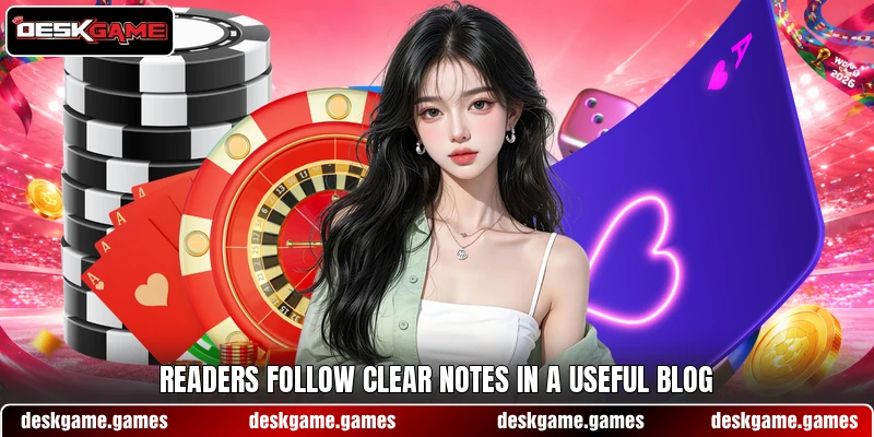 Readers follow clear notes in a useful blog