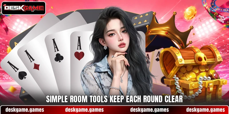 Simple room tools keep each round clear Simple room tools keep each round clear